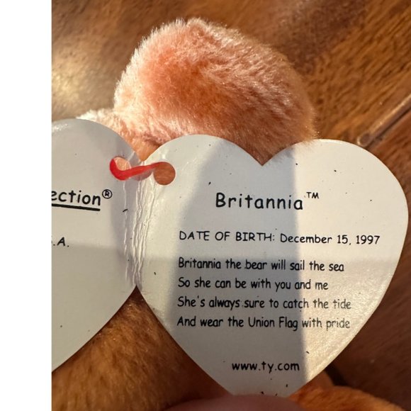 Ty Beanie Babies Britannia The Bear - NWMT errors - Picture 10 of 10